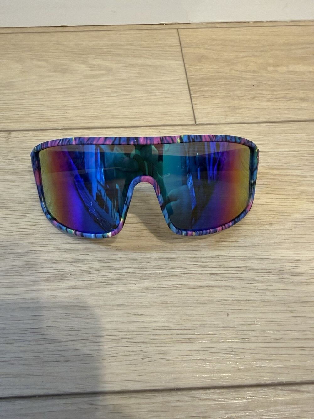 Piranha Eyewear Berkley Shield Sports Tie-Dye Multicolor with Mirror Lens 62191
